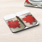 Dessous-de-verre Design de papillon du drapeau canadien (Côté gauche)