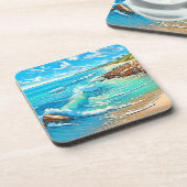 Dessous-de-verre Design de scène rocheuse côtière (Côté gauche)