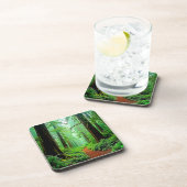 Dessous-de-verre Design de tranquillité de la forêt de Redwood (Côté Droit)