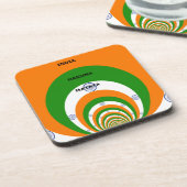 Dessous-de-verre Design des couleurs du drapeau national indien. Ha (Côté gauche)