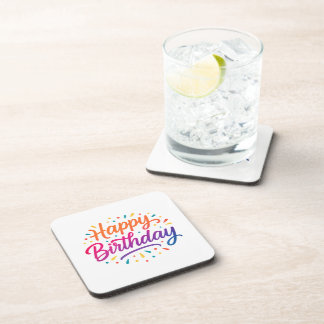 Dessous-de-verre Design élégant de calligraphie d'anniversaire
