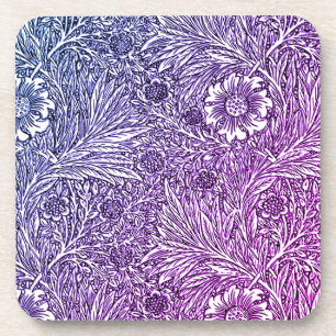 Dessous-de-verre Design floral complexe dans les tons violets et bl