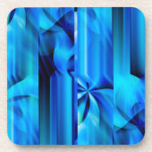 Dessous-de-verre Design graphique transparent - bleu noir I (Devant)