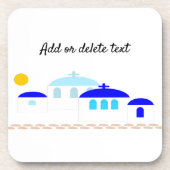 Dessous-de-verre Design grec Ajouter un texte (Devant)