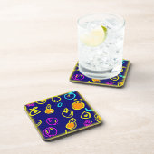 Dessous-de-verre Design Motif dynamique de fruits néons (Côté Droit)