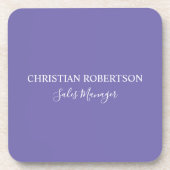 Dessous-de-verre Design professionnel chic Périwinkle couleur moder (Devant)