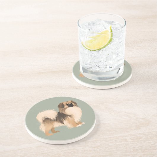 Dessous de verre d'espagnol tibétain (couleur sabl (Côté)