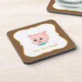 Dessous-de-verre Dessin animé de cochon mignon (Côté gauche)