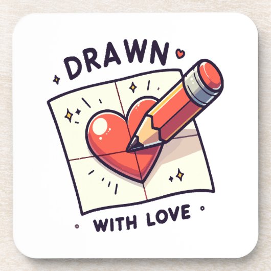 Dessous-de-verre Dessin avec amour (Devant)