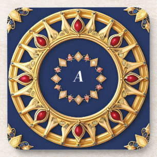 Dessous-de-verre Dessin circulaire orné d'or
