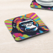 Dessous-de-verre Dessin de dessin de peinture Gorilla Pop (Côté gauche)