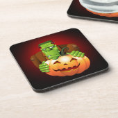 Dessous-de-verre Dessin de Frankenstein Monster avec Citrouille (Côté gauche)
