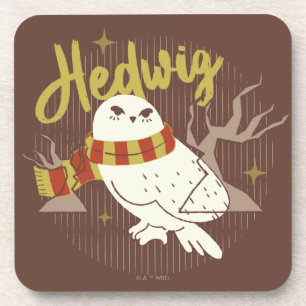 Dessous-de-verre Dessin de la forêt fantaisiste d'Hedwig