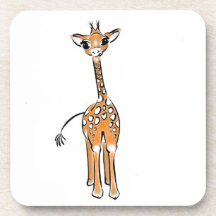 Dessous-de-verre Dessin de la girafe de la mignonne