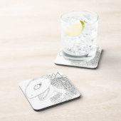 Dessous-de-verre dessin de monstre lézard (Côté Droit)