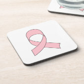 Dessous-de-verre Dessin de ruban rose (Côté gauche)