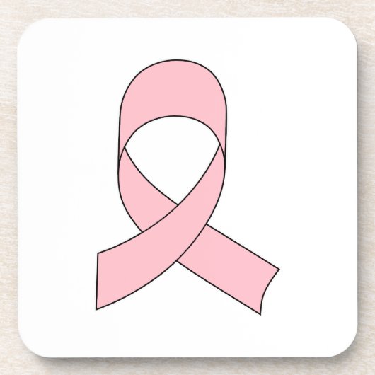 Dessous-de-verre Dessin de ruban rose (Devant)