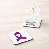 Dessous-de-verre Dessin de ruban violet (Côté Droit)