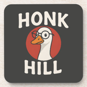Dessous-de-verre Dessin d'oie drôle de Honk Hill - Oiseau mignon et