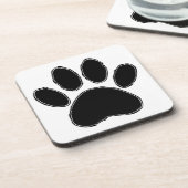 Dessous-de-verre Dessin Paw Chien En Noir (Côté gauche)