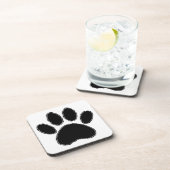 Dessous-de-verre Dessin Paw Chien En Noir (Côté Droit)