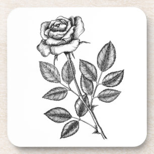 Dessous-de-verre dessin rose 2