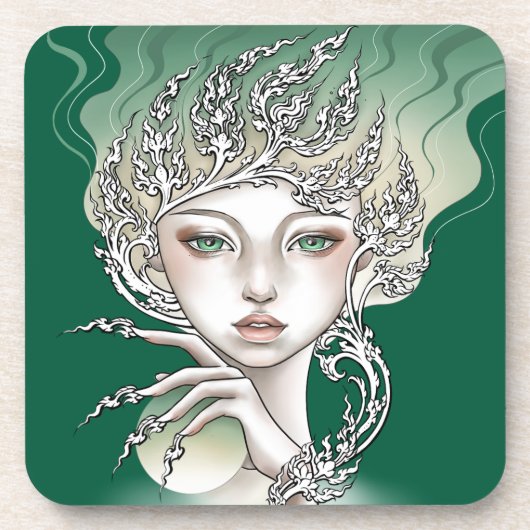 Dessous-de-verre Dessous de verres plastique dur Déesse des arbres  (Devant)