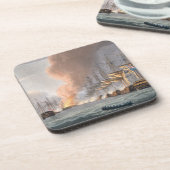 Dessous-de-verre Destruction de la flotte danoise avant Copenhague, (Côté gauche)