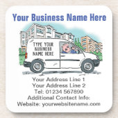 Dessous-de-verre Détails de votre entreprise sur (Devant)