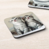 Dessous-de-verre Deux chatons mignons (Côté gauche)