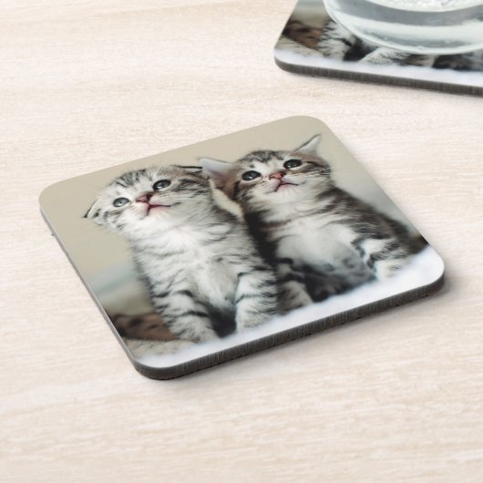 Dessous-de-verre Deux chatons mignons (Côté gauche)