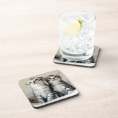 Dessous-de-verre Deux chatons mignons (Côté Droit)