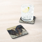 Dessous-de-verre Deux Chevaux Brown Sauvages Étonnants (Côté Droit)