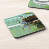 Dessous-de-verre Deux hérons au bord de la rivière (Côté gauche)