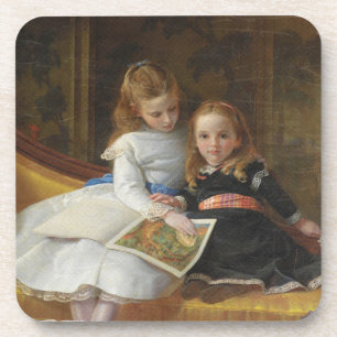 Dessous-de-verre Deux Jeunes Filles Victoriennes En Perte