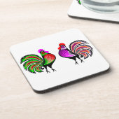 Dessous-de-verre Deux monstres d'alerte colorés (Côté gauche)