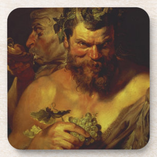 Dessous-de-verre Deux satyres (huile sur le panneau)