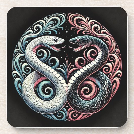 Dessous-de-verre Deux serpents stylisés (Devant)