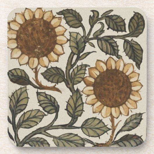 Dessous-de-verre Deux tournesols (Devant)