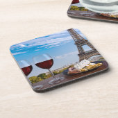 Dessous-de-verre Deux verres de vin en café à Paris (Côté gauche)