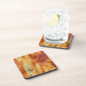 Dessous-de-verre Déversements d'orange rouge et de jaune (Côté Droit)