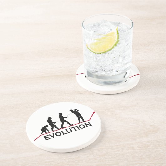 Dessous de verre d'évolution de golf (Côté)