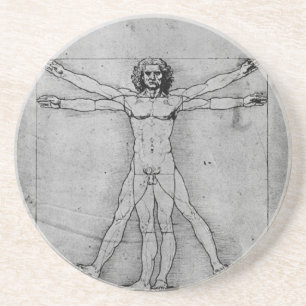 Dessous de verre d'homme de Vitruvian