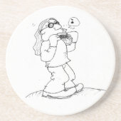 Dessous de verre d'homme d'harmonica (Devant)