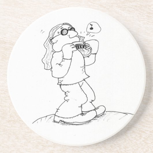 Dessous de verre d'homme d'harmonica (Devant)