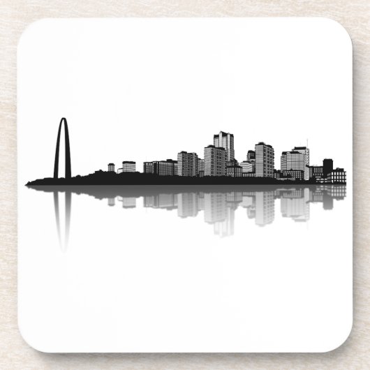 Dessous de verre d'horizon de St Louis (b/w) (Devant)