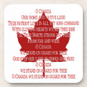 Dessous de verre d'hymne du Canada Dessous de verr (Devant)
