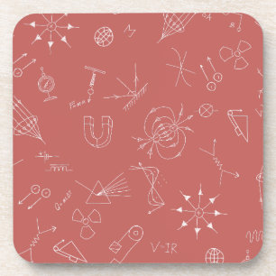 Dessous-de-verre Diagramme physique rose pâle