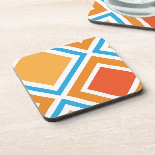 Dessous-de-verre diamant Abstrait géométrique (Côté gauche)