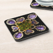 Dessous-de-verre Diamants d'améthyste violet Emeralds bijoux (Côté gauche)